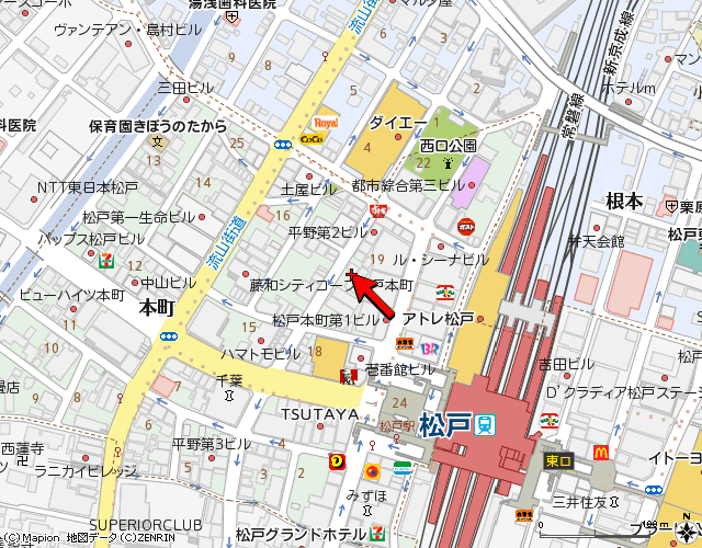 松戸店店舗地図
